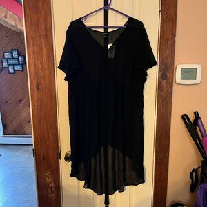 Torrid Size 2 (or 2X) Black See-Through Top